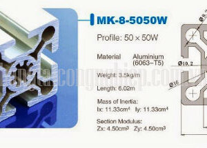 Nhôm định hình 50×50