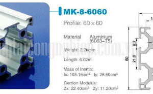 Nhôm định hình 60×60