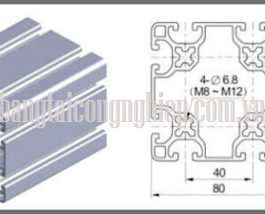 Nhôm định hình 80×80